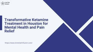Transformative Ketamine Treatment in Houston for Mental Health and Pain Relief