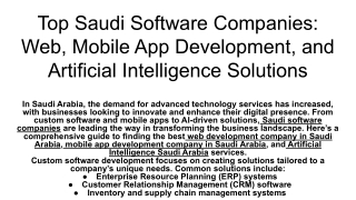 top saudi software companies web mobile