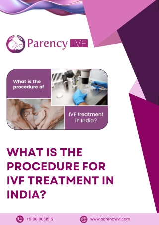 What is the procedure for IVF treatment in India