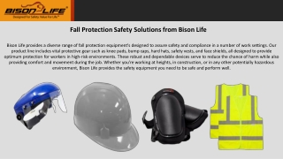 Fall Protection Safety Solutions from Bison Life