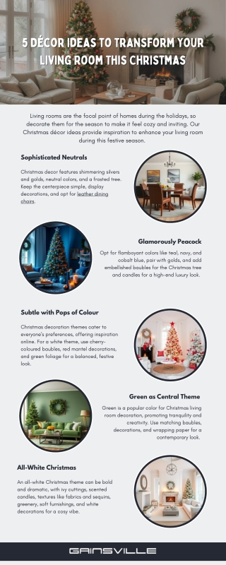 5 Décor Ideas to Transform Your Living Room This Christmas