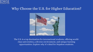 why choose the u s for higher education