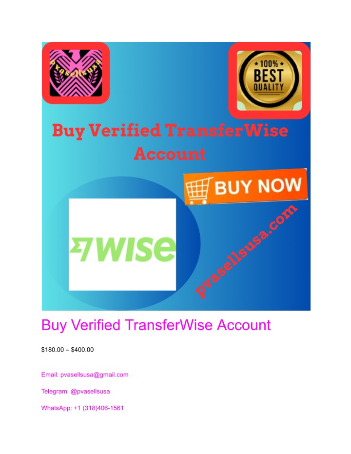 buy verified transferwise account