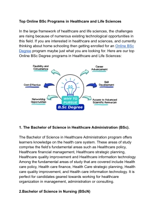 Top Online BSc Programs in Healthcare and Life Sciences .docx