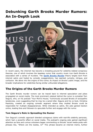 debunking garth brooks murder rumors an in depth