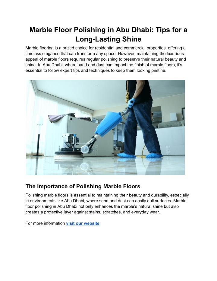 marble floor polishing in abu dhabi tips