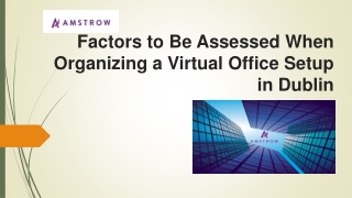 Factors to Be Assessed When Organizing a Virtual Office Setup in Dublin