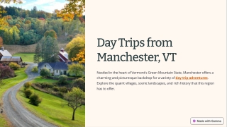 day trips from manchester vt