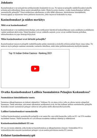 Ovatko Kasinobonukset Laillisia Suomalaisten Pelaajien Keskuudessa?