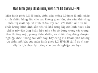 Màn hình ghép LG 55 inch, viền 1.74 LG 55VM5J - PEI