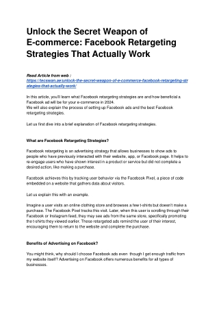 unlock the secret weapon of e commerce facebook retargeting strategies that actually work