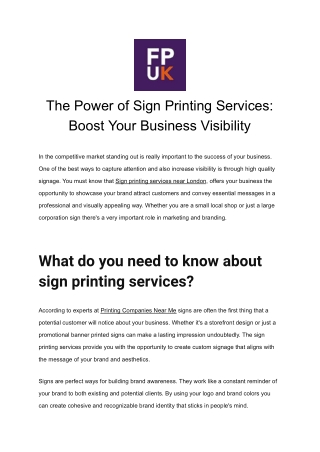 The Power of Sign Printing Services_ Boost Your Business Visibility