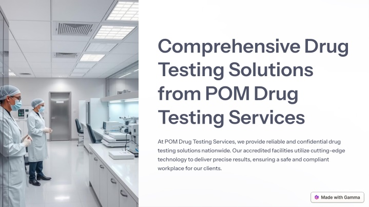 comprehensive drug testing solutions from