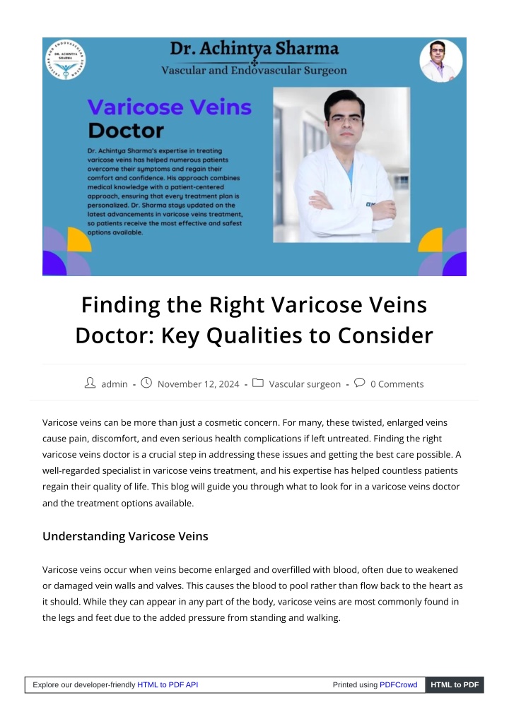 finding the right varicose veins doctor