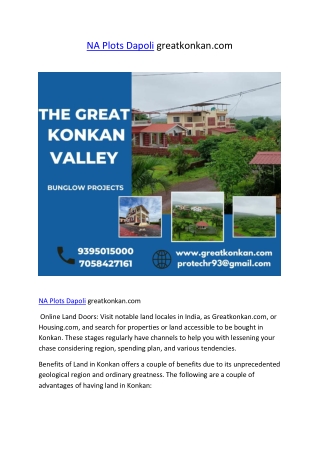 NA Plots Dapoli greatkonkan