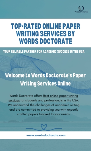 Top-Rated Online Paper Writing Services by Words Doctorate