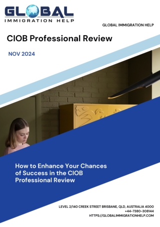 How to Enhance Your Chances of Success in the CIOB Professional Review