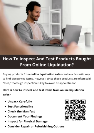 how to inspect and test products bought from