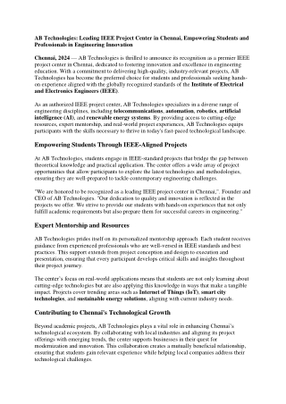 ab technologies leading ieee project center