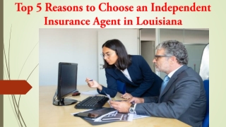 Reasons to Choose an Independent Insurance Agent in Louisiana