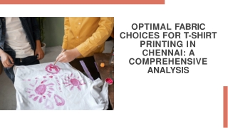 Which fabrics are best for T-shirt printing in Chennai