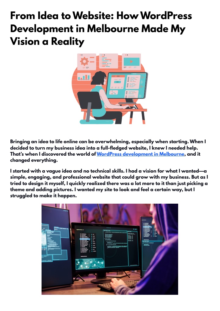 from idea to website how wordpress development