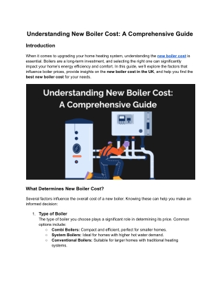 understanding new boiler cost a comprehensive