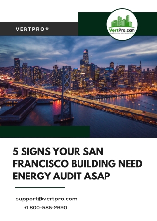 5 Signs Your San Francisco Building need Energy Audit ASAP