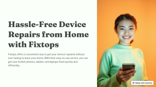 ha le free device repair fro ho e wit fixtop