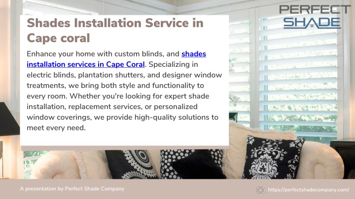 shades installation service in cape coral