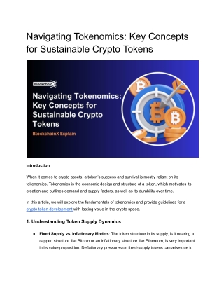 Navigating Tokenomics_ Key Concepts for Sustainable Crypto Tokens