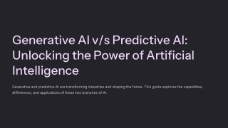 generative ai v s predictive ai unlocking