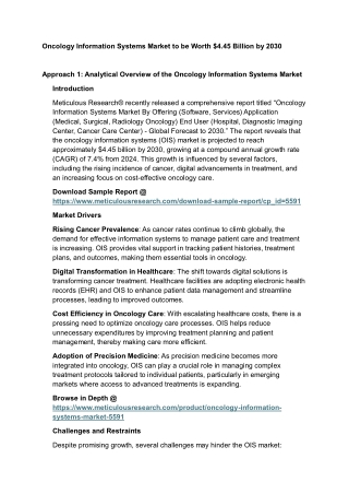 oncology information systems market to be worth