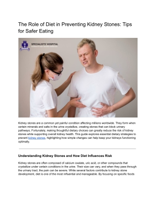 The Role of Diet in Preventing Kidney Stones_ Tips for Safer Eating