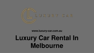 luxury car rental in melbourne