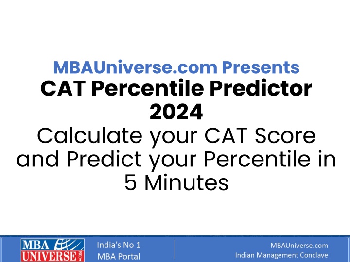 PPT CAT Percentile Predictor 2024 Calculate CAT Score, Percentile