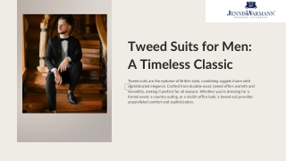 tweed suits for men a timeless classic