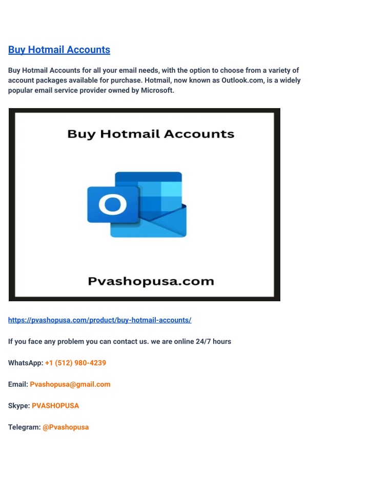 buy hotmail accounts