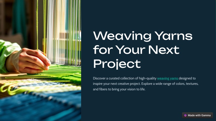 weaving yarns for your next project