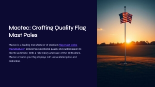 mactec crafting quality flag mast poles