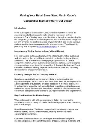 making your retail store stand out in qatar s