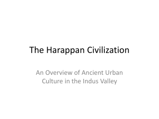 the harappan civilization