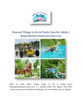 Unusual Things to Do in Punta Cana for Adults