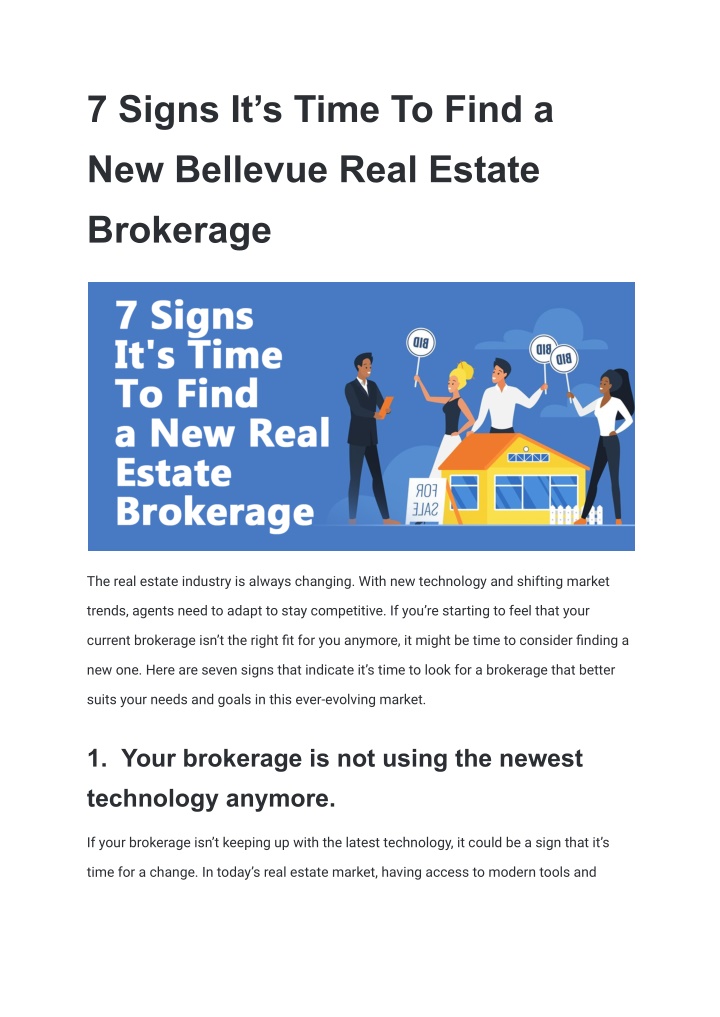 7 signs it s time to find a new bellevue real