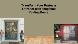 Transform Your Business Entrance with Shopfront Folding Doors