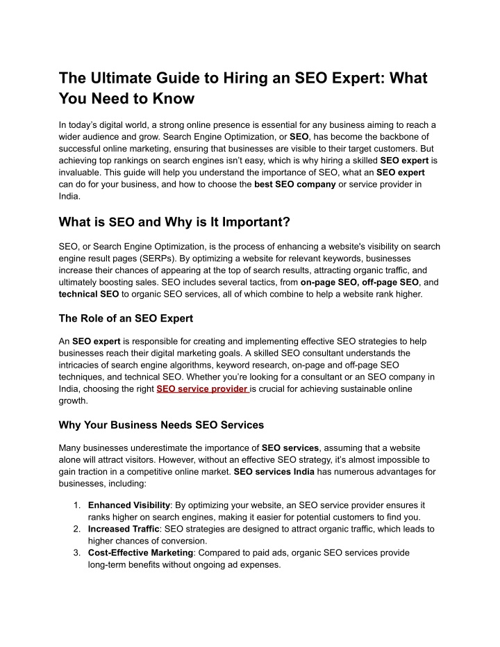 the ultimate guide to hiring an seo expert what