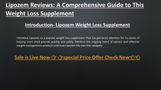 Lipozem Weight Loss Supplement