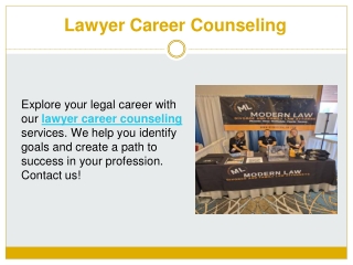 Lawyer Career Counseling