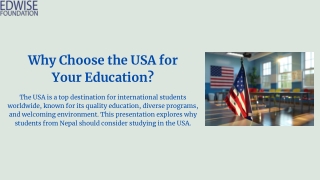 why choose the usa for your education