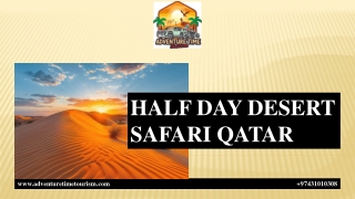 HALF DAY DESERT SAFARI QATAR